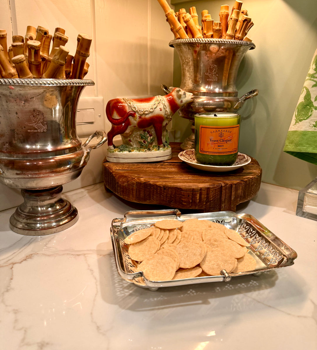 English Tray Basket Footed