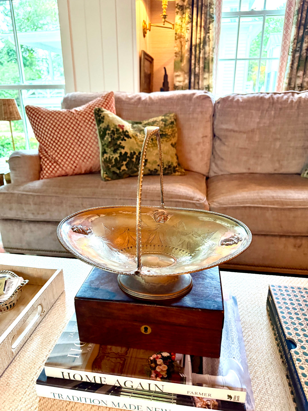 English Silver Plate Basket