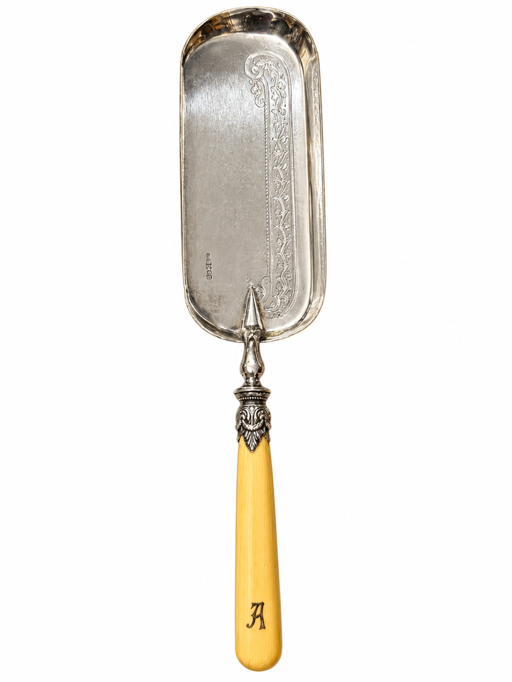 Sheffield crumb catcher with “A” monogram