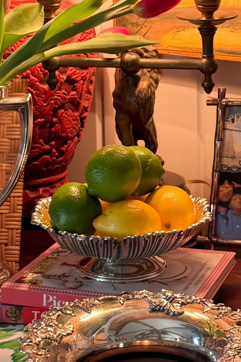 Gorgeous Silver Plate Pedestal Dish
