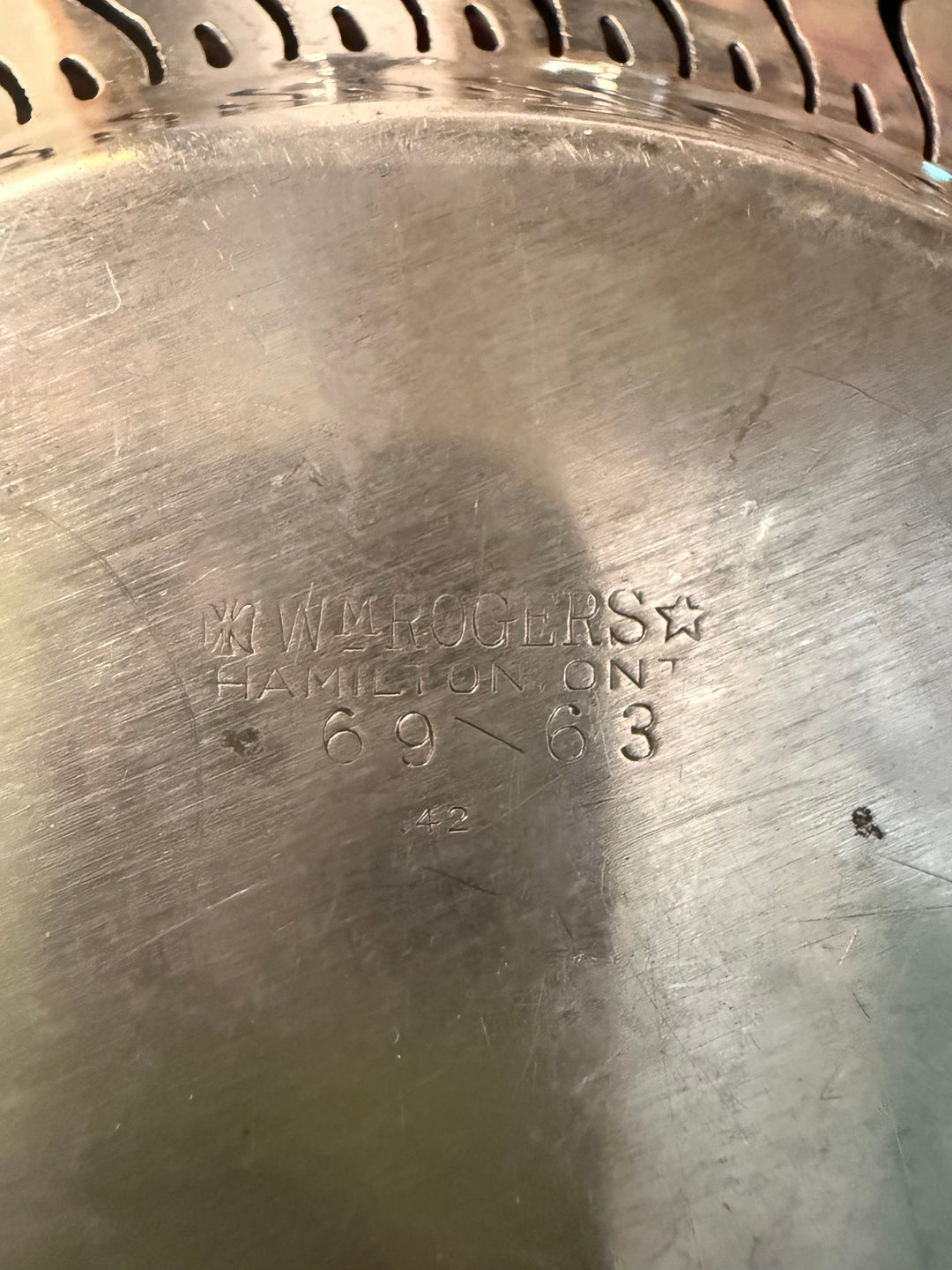 Footed Silver Plate Pedestal Tray
