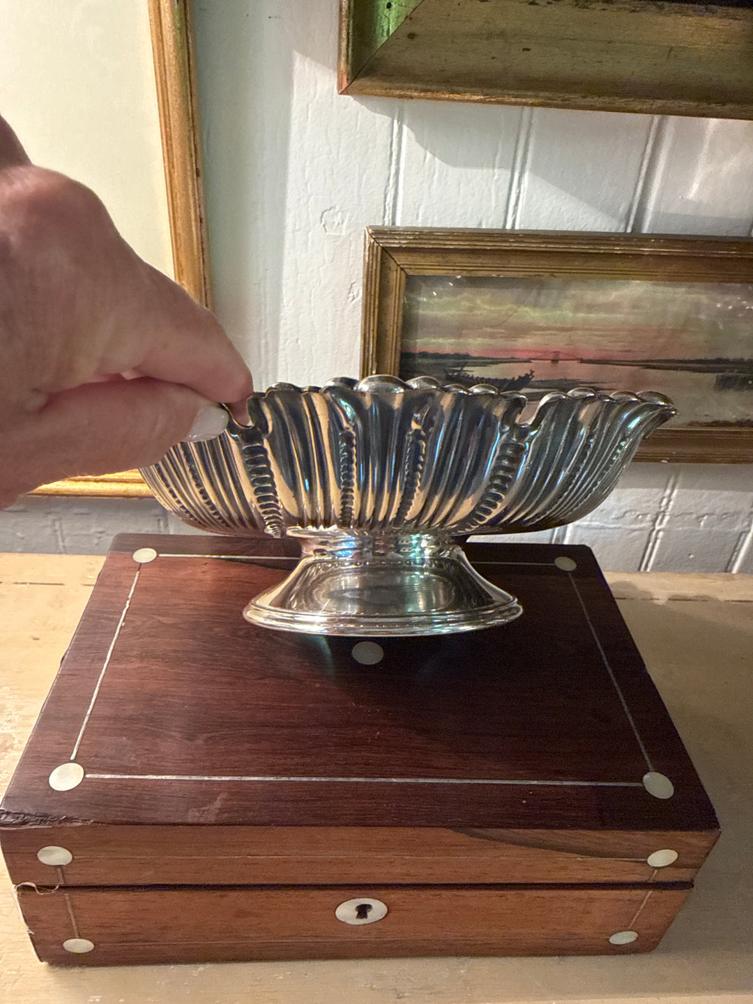 Gorgeous Silver Plate Pedestal Dish