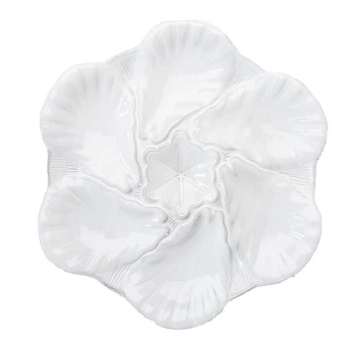 White Oyster Plate Set