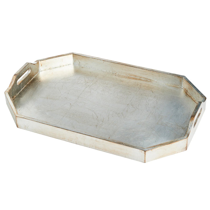 Silver Leaf Octagonal Tray