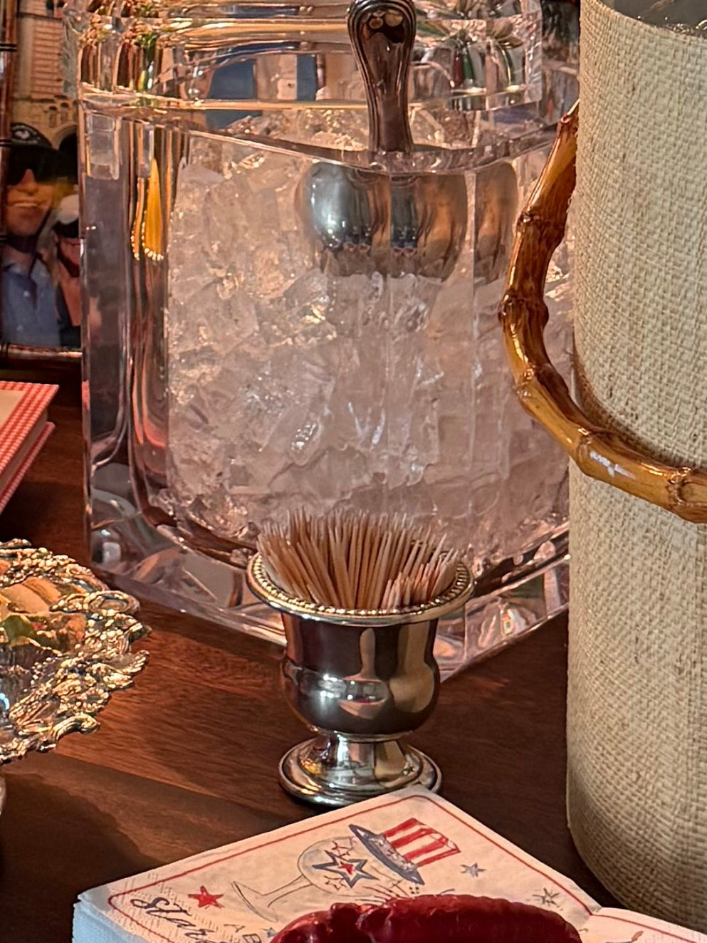 Silver Plate Ice Scoop with Monogram