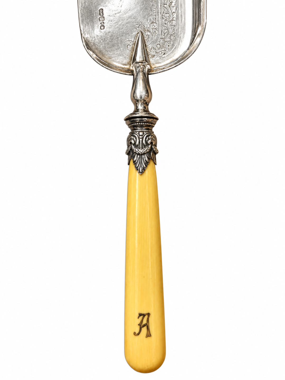 Sheffield crumb catcher with “A” monogram