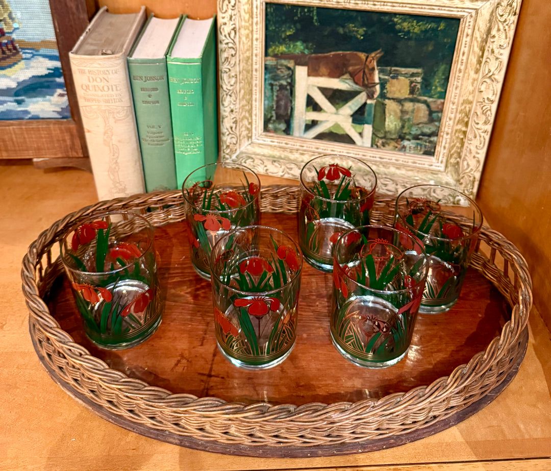 Antique Wicker Tray