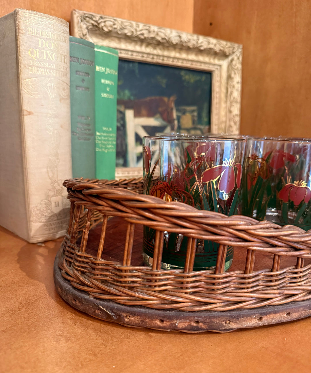 Antique Wicker Tray