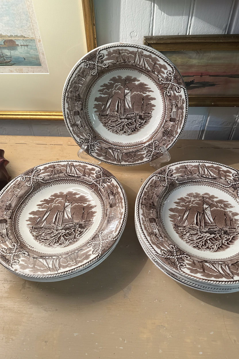 Set of 8 “American Marine” Plates