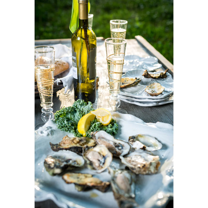 White Oyster Plate Set