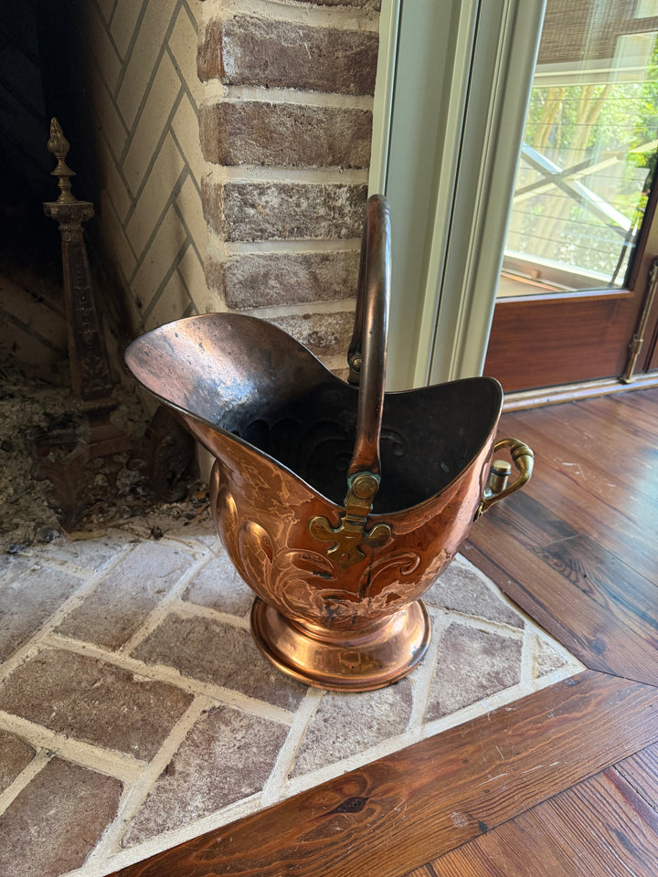 English Copper Fireside Bucket