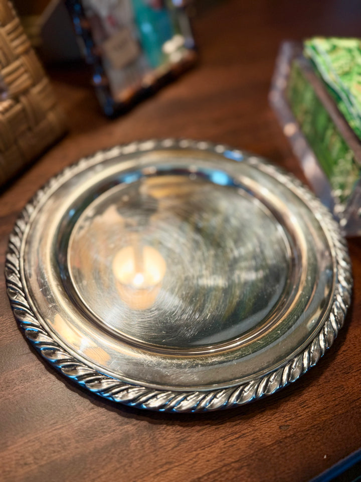 Silver Plate Coaster w/pretty trim