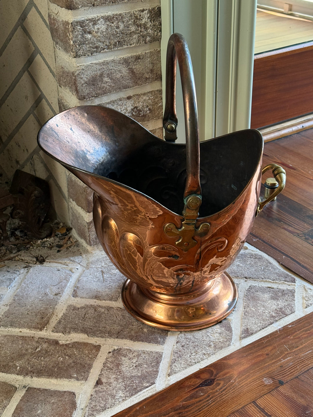 English Copper Fireside Bucket