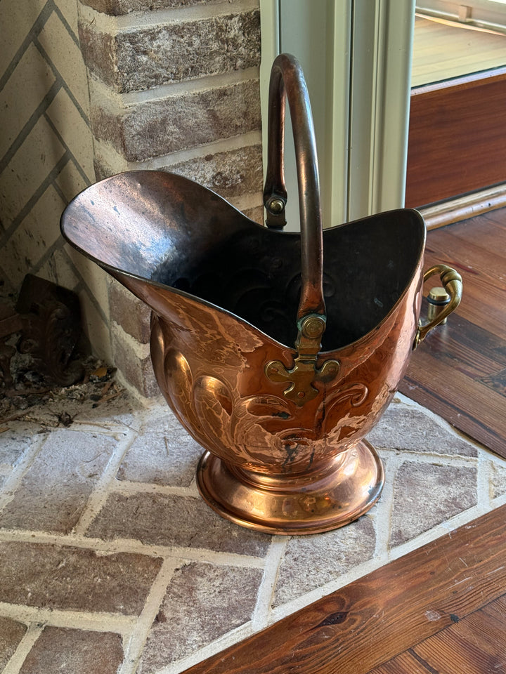 English Copper Fireside Bucket