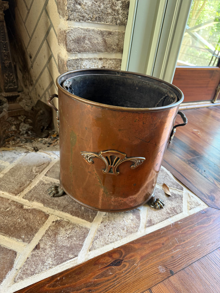 Antique Copper Fireside Bucket