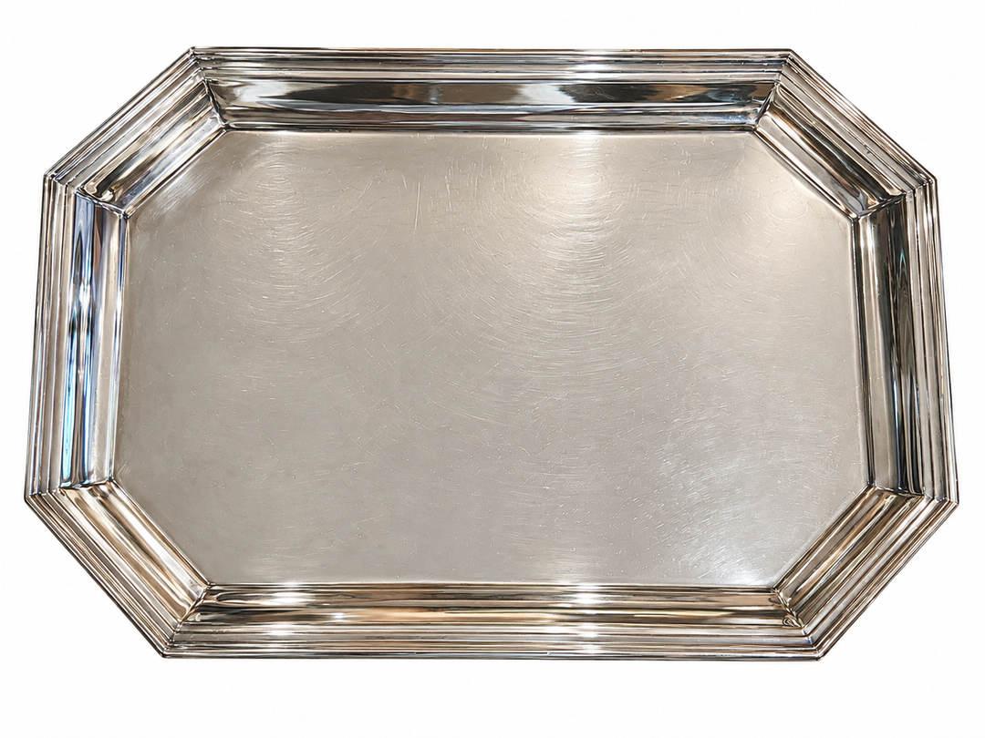 Handsome silver plate valet tray
