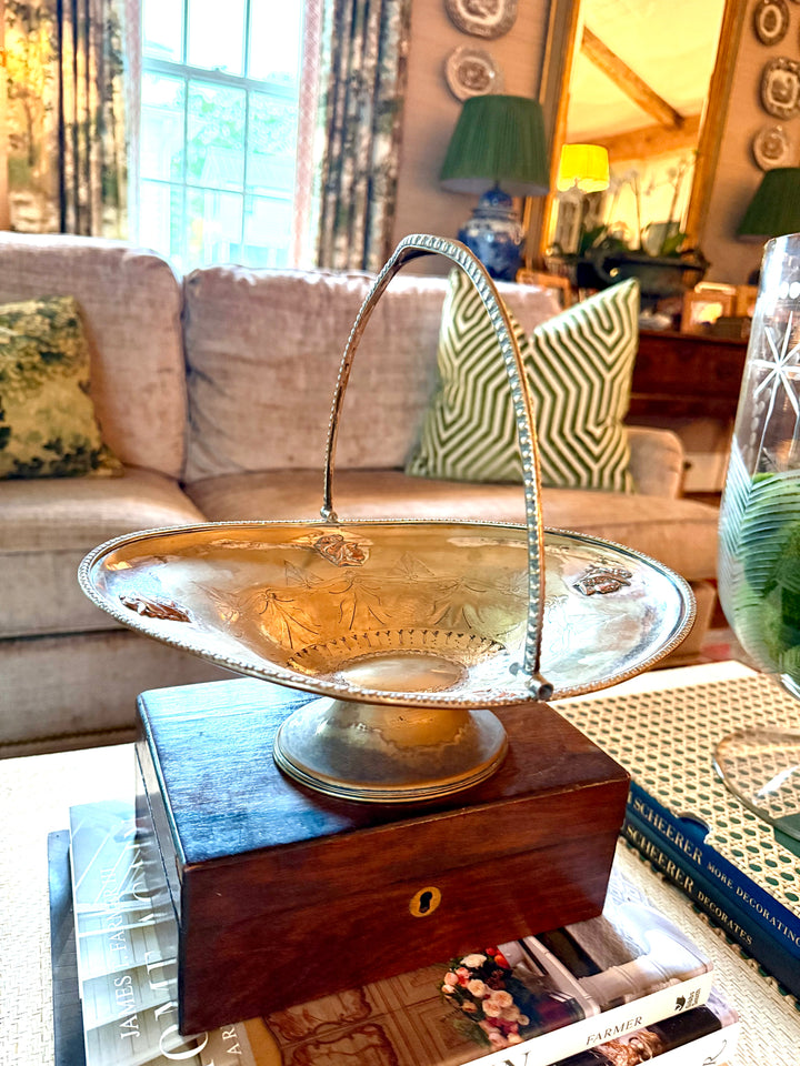 English Silver Plate Basket