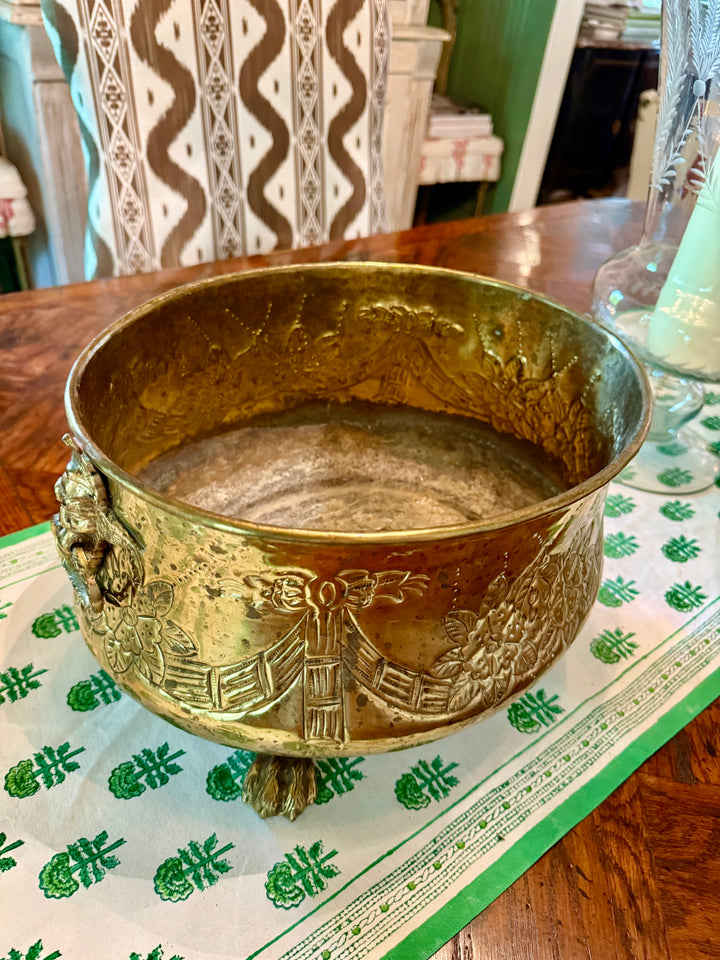 Ornate Brass Planter