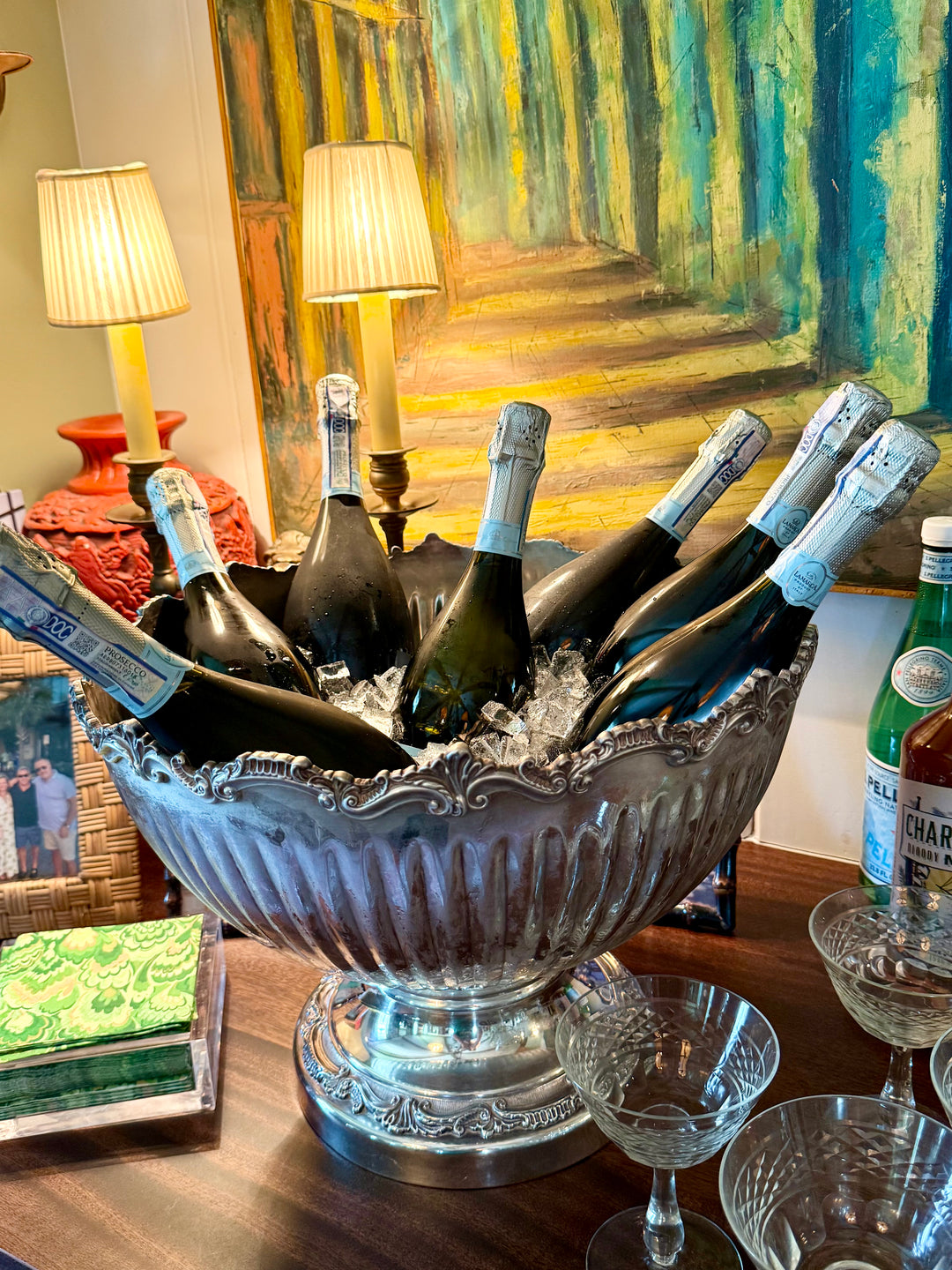 Large Silver Champagne Bucket