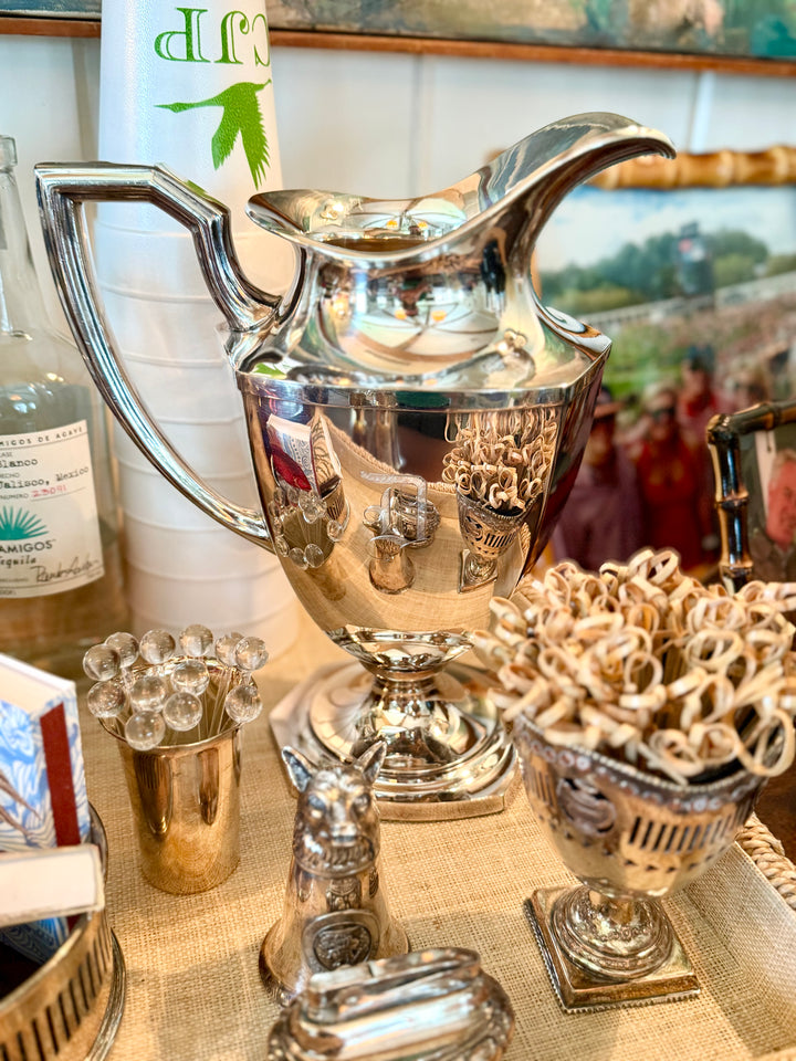 Silver Plate Pitcher “D”
