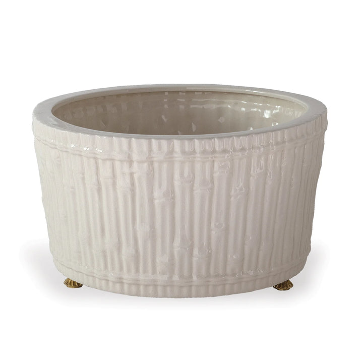 Bamboo Planter - Cream