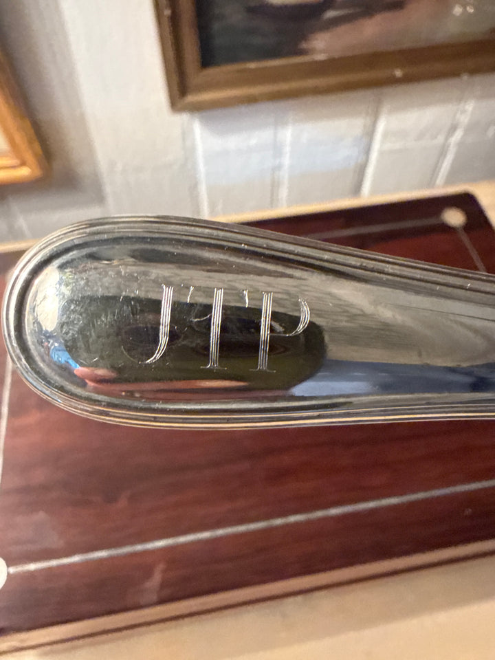 Silver Plate Ice Scoop with Monogram