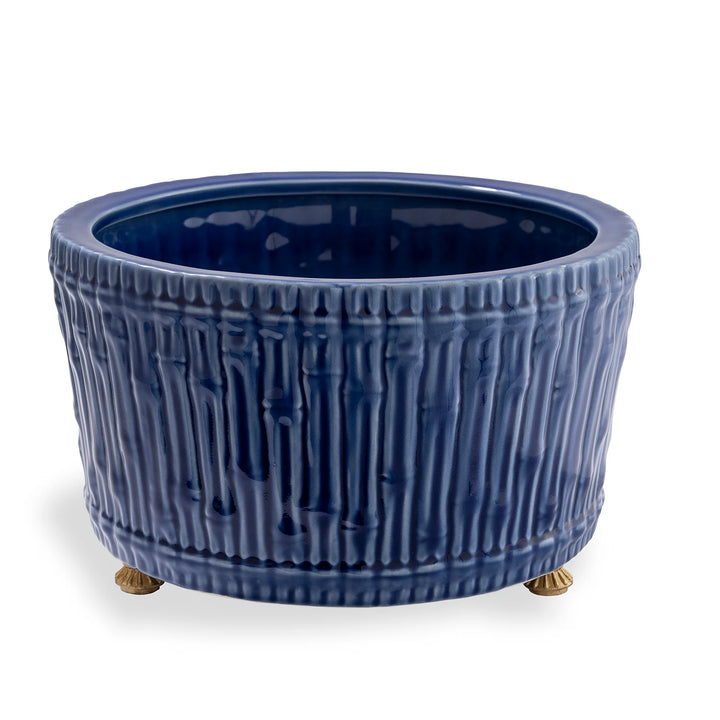 Bamboo Planter - Cobalt
