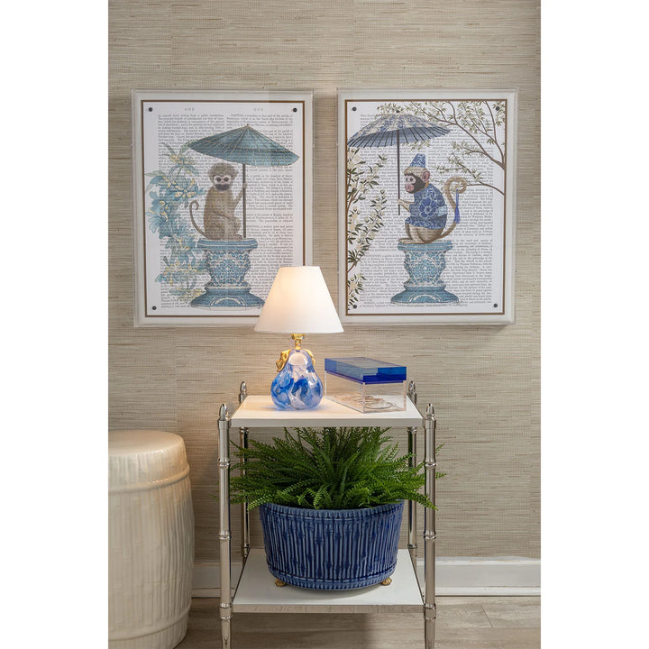 Bamboo Planter - Cobalt