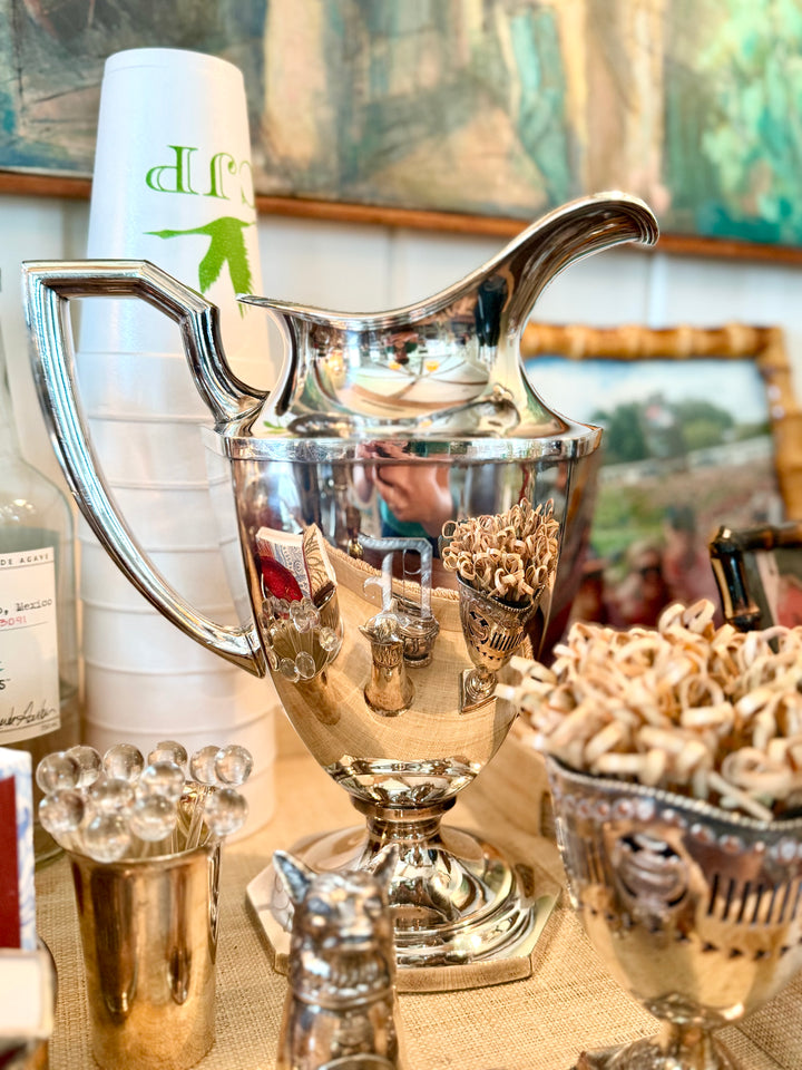 Silver Plate Pitcher “D”