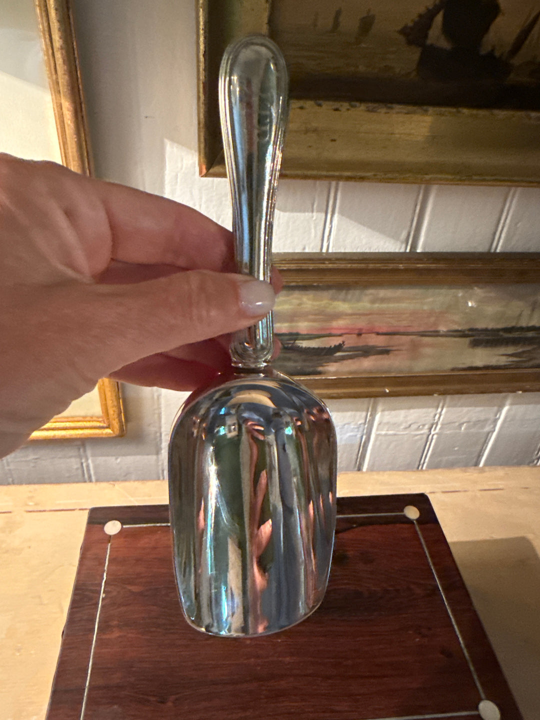 Silver Plate Ice Scoop with Monogram