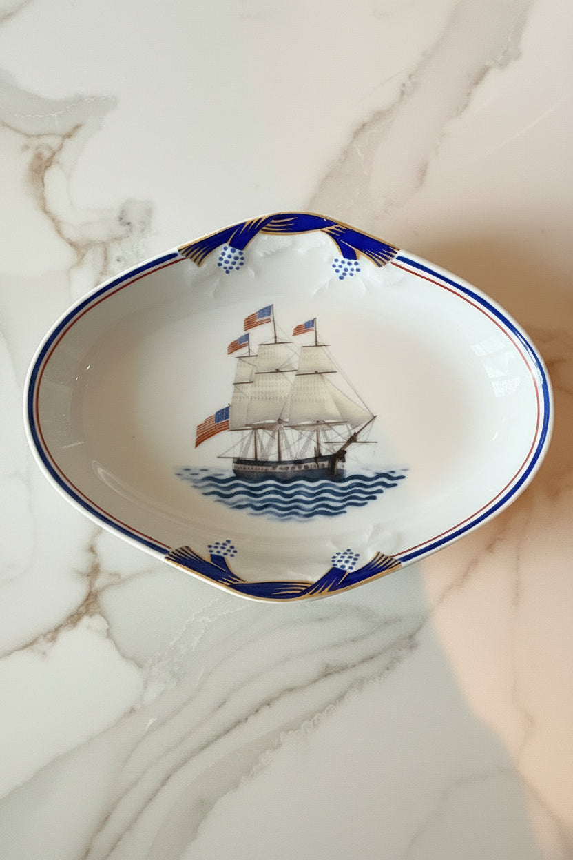 Sailing Ships Dish by Mottahedeh
