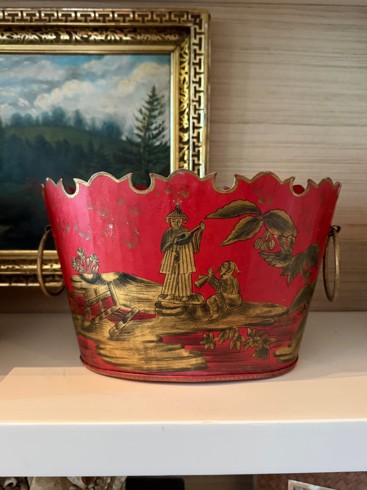 Chinoiserie Tole Cachepot