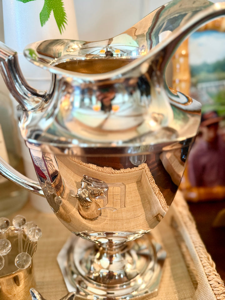 Silver Plate Pitcher “D”