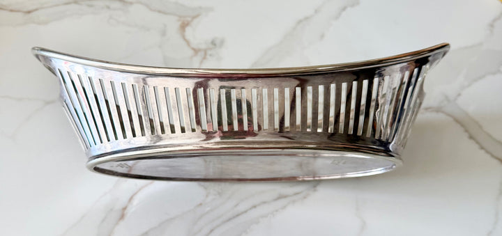 Oval sheffield Gallery silver plate tray