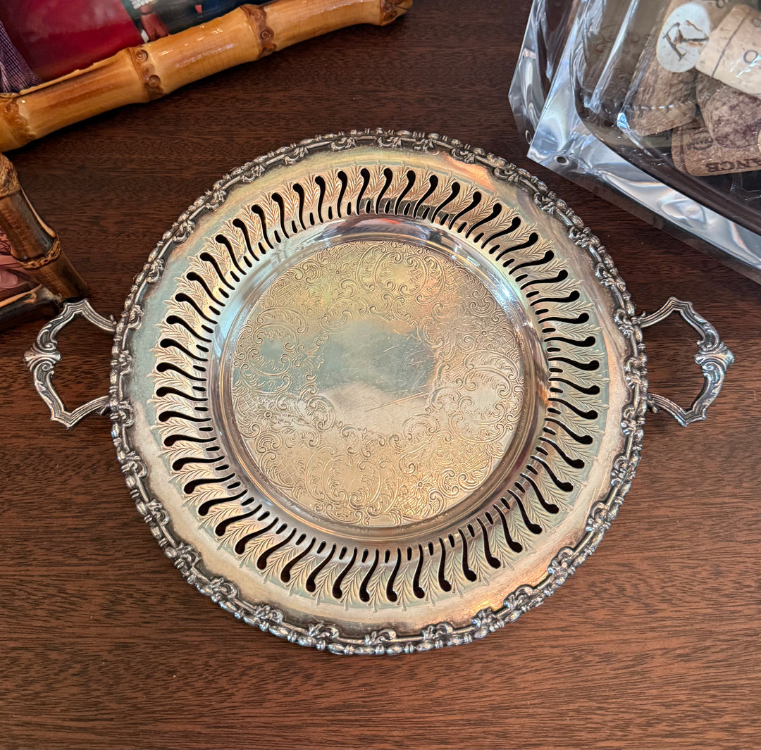 Petite Silver Plate Tray/Coaster
