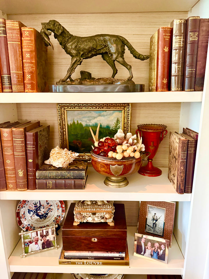 Antique English trophy pedestal bowl