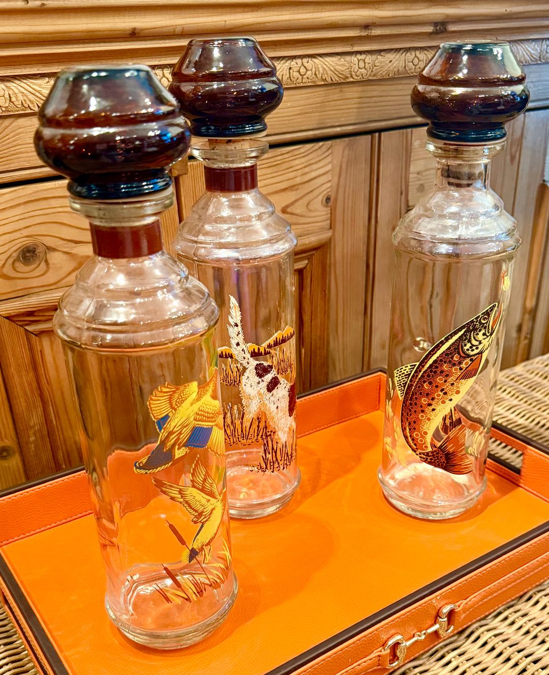Vintage Wildlife Decanters