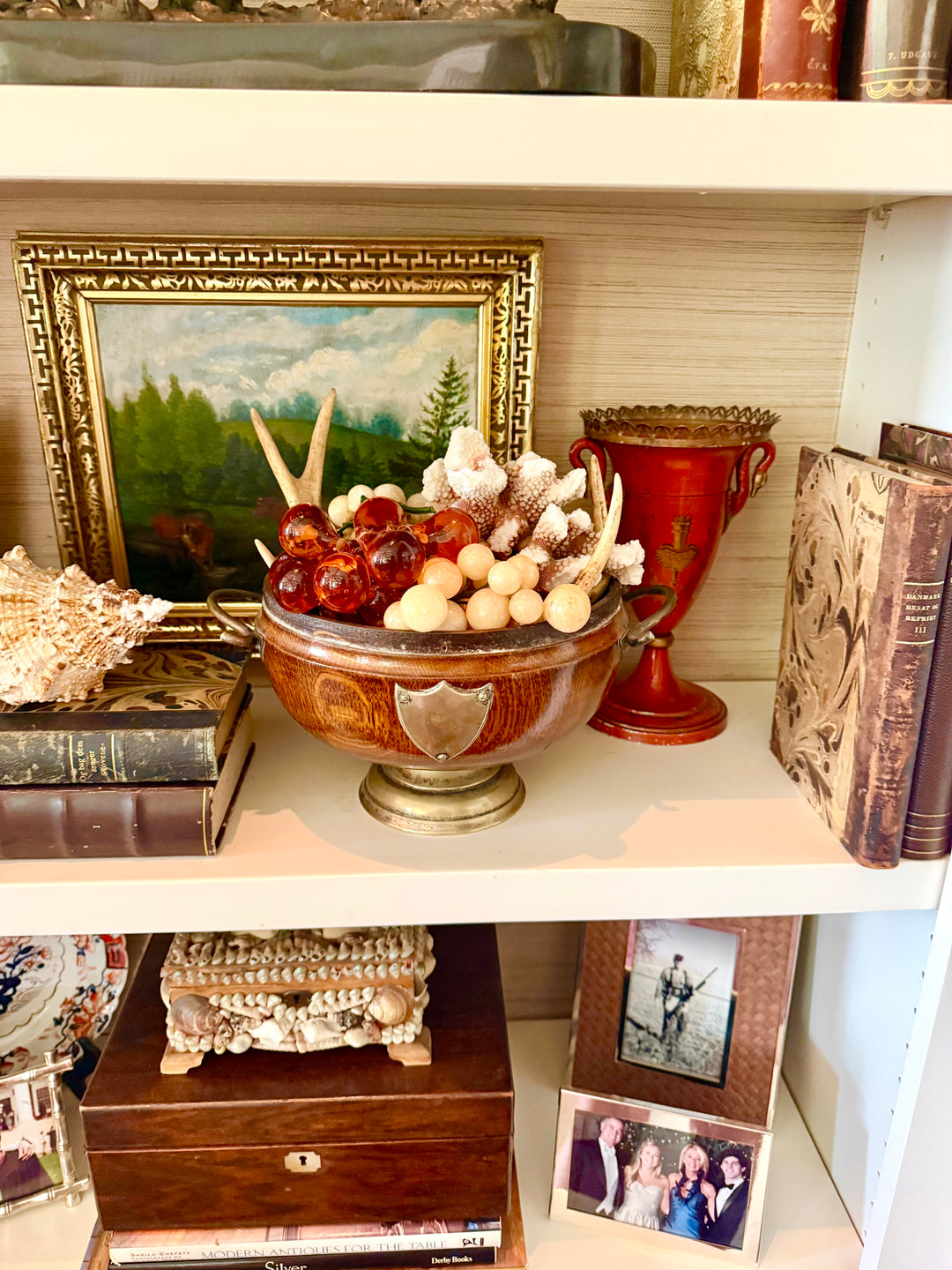 Antique English trophy pedestal bowl