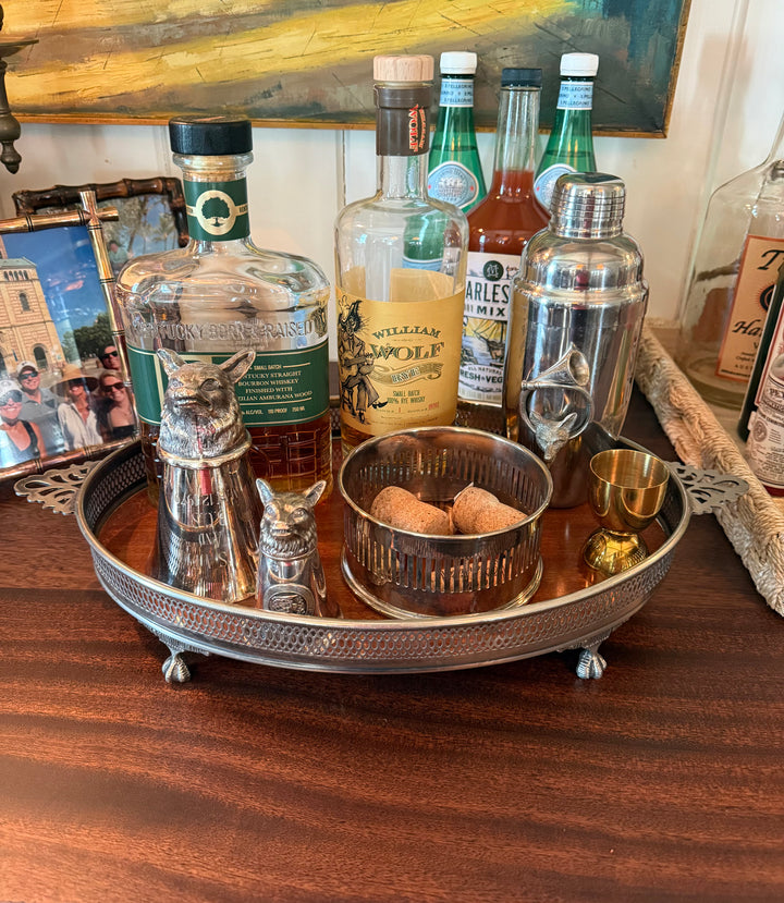 Wood Gallery Bar Tray
