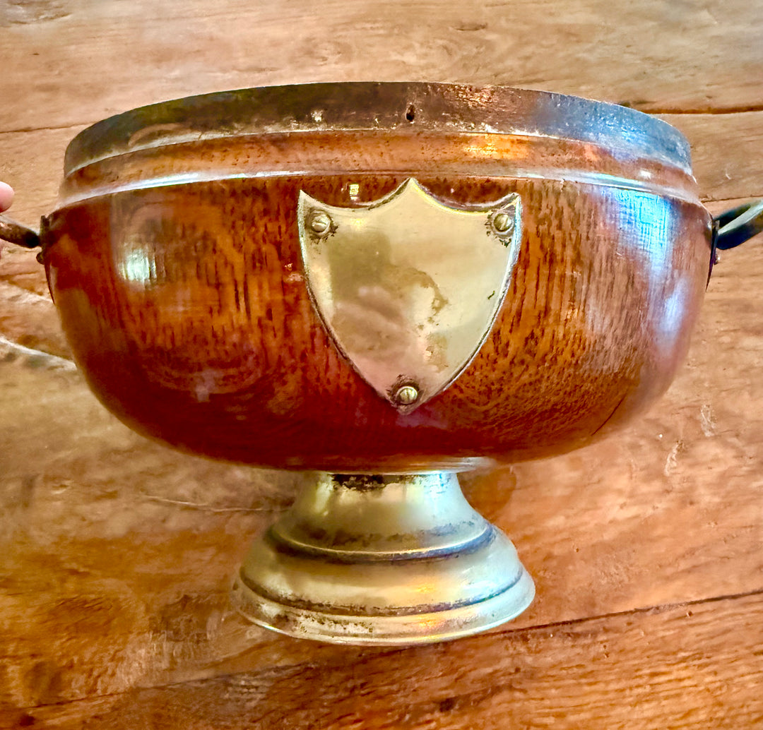 Antique English trophy pedestal bowl