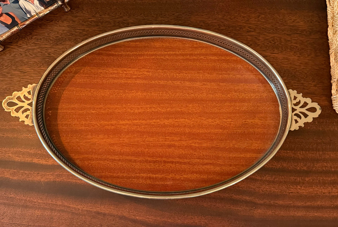 Wood Gallery Bar Tray