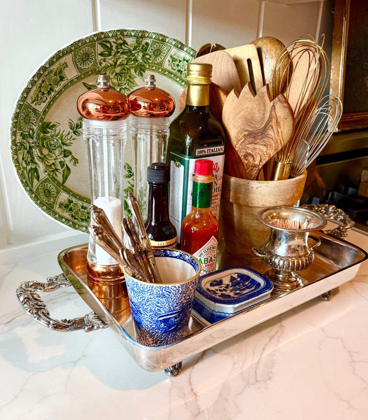 Silver Plate Footed Pan