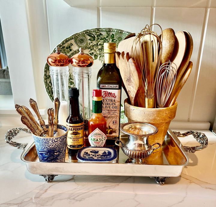 Silver Plate Footed Pan