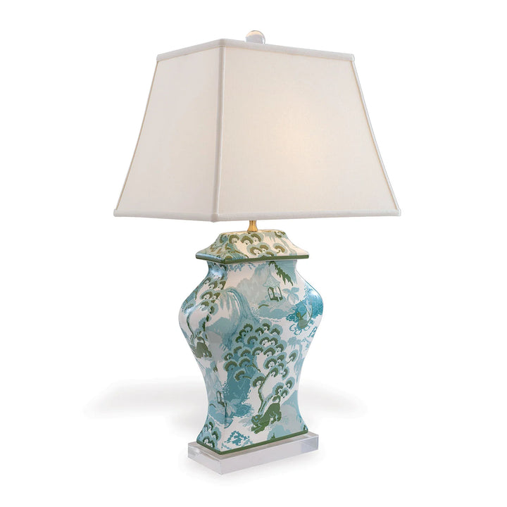 Blue & Green Ginko Lamp