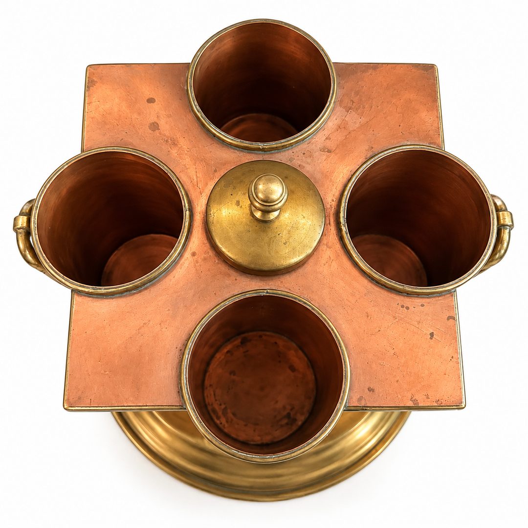 Copper and brass wine chiller