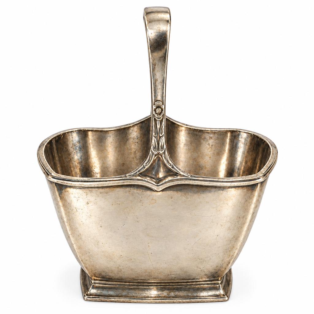Petite Silver plate basket with handle