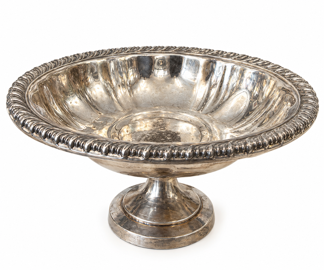 silver plate pedestal bonbon dish