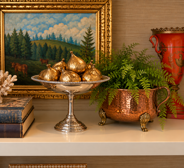 Silver compote pedestal dish