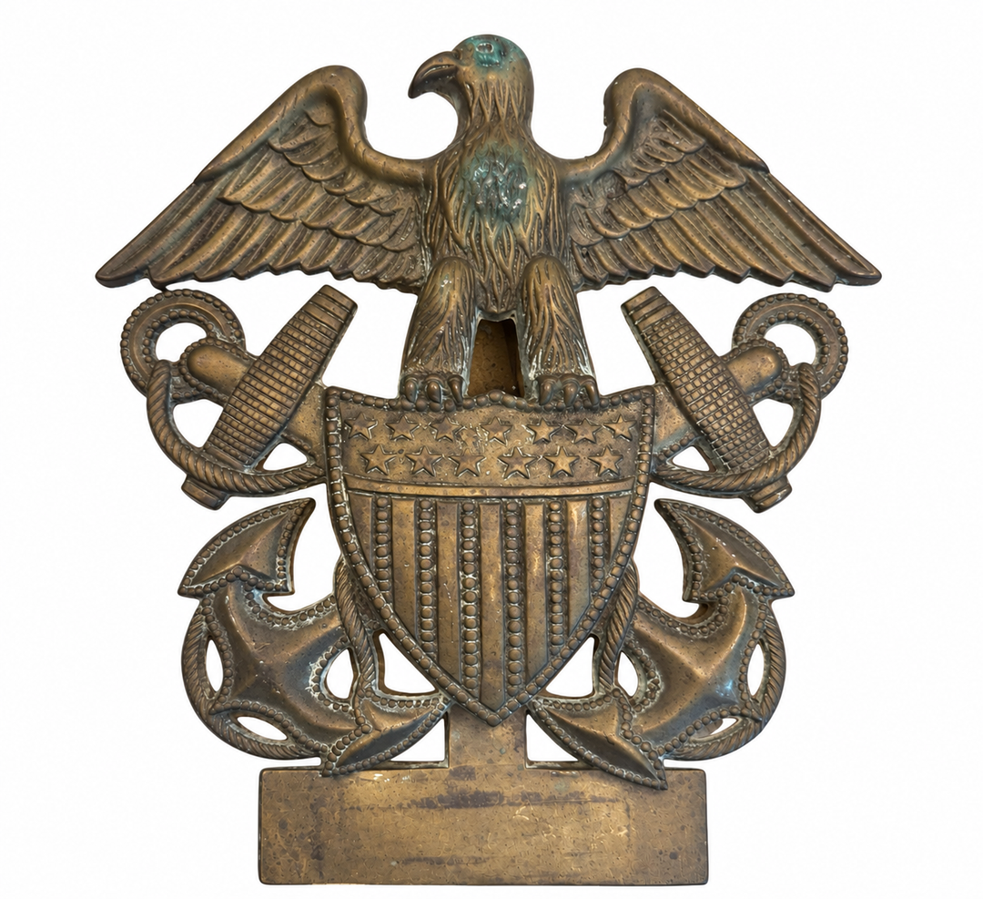 Brass Eagle & Anchors door knocker