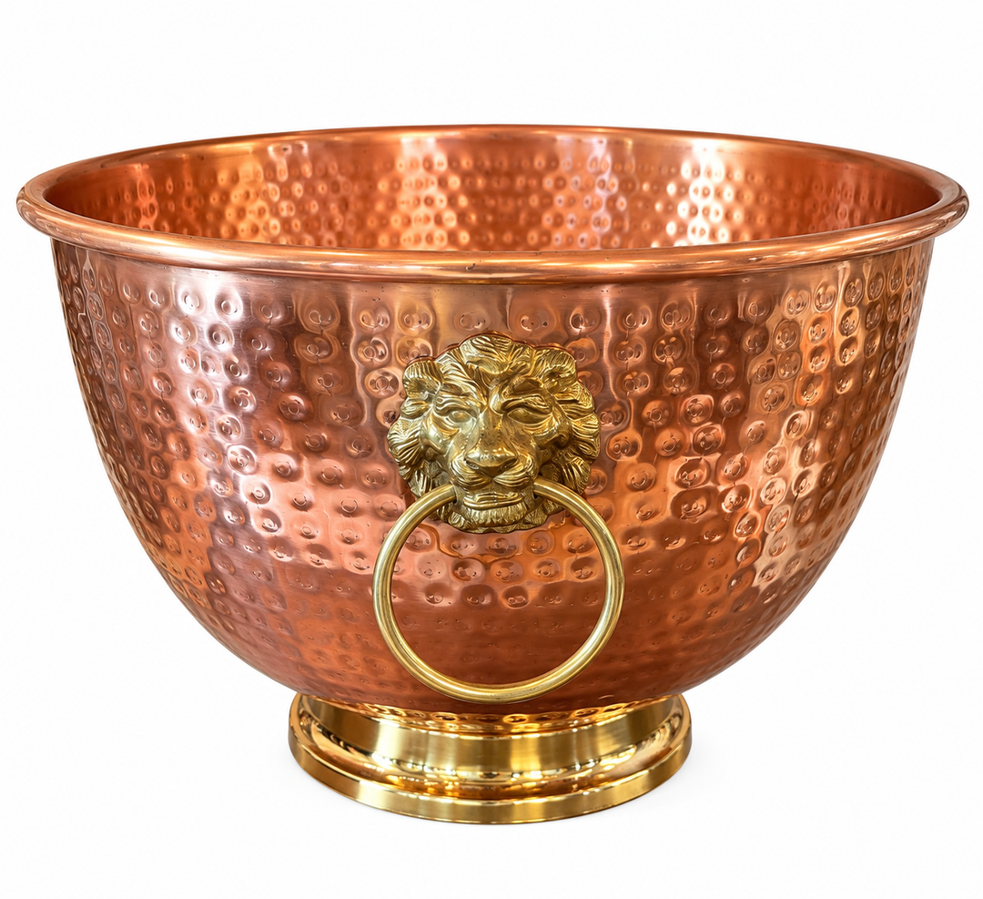Fabulous copper wine chiller with brass accents